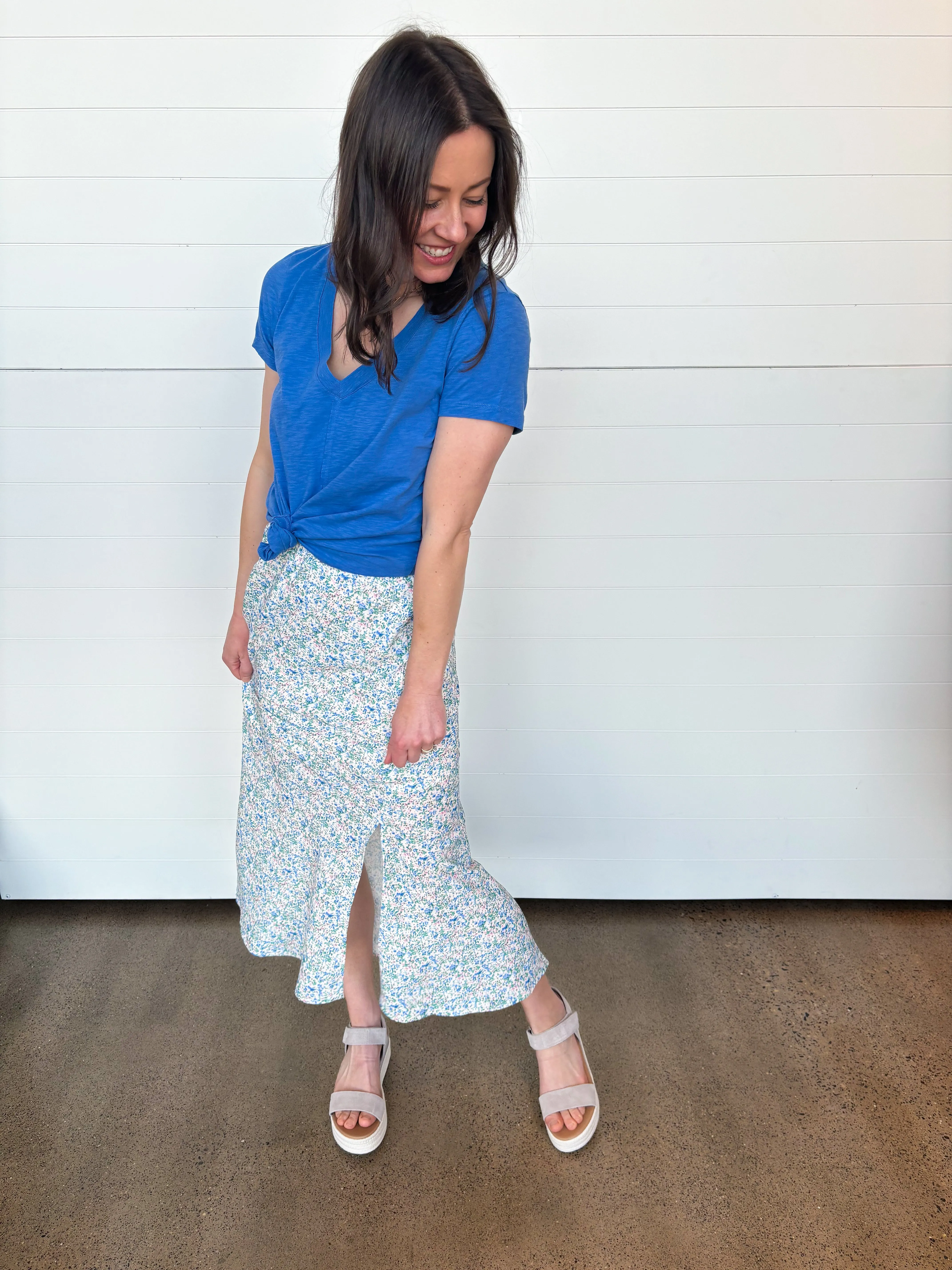 The Gracie Floral Midi Skirt