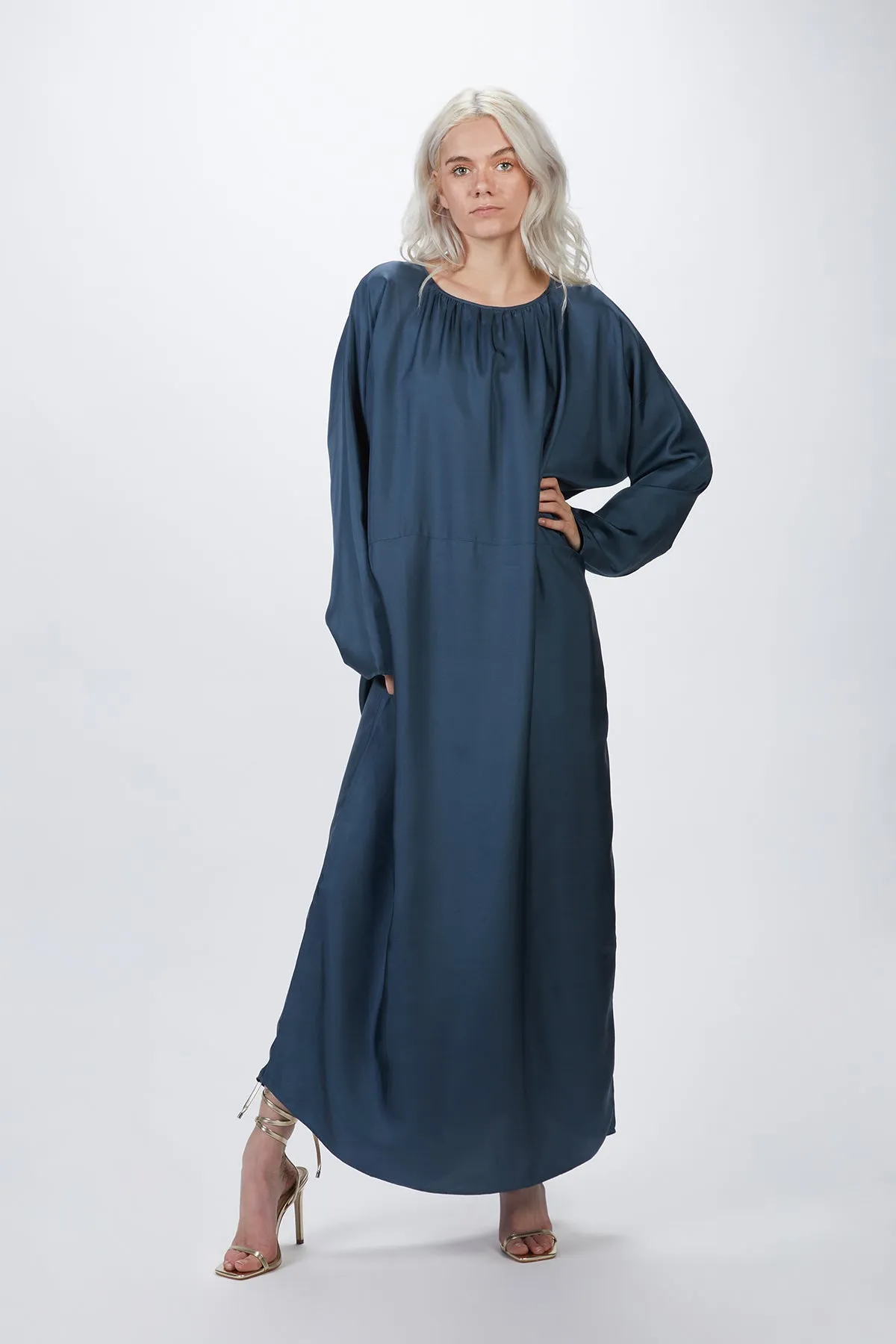 THE RHODES SATIN MAXI DRESS