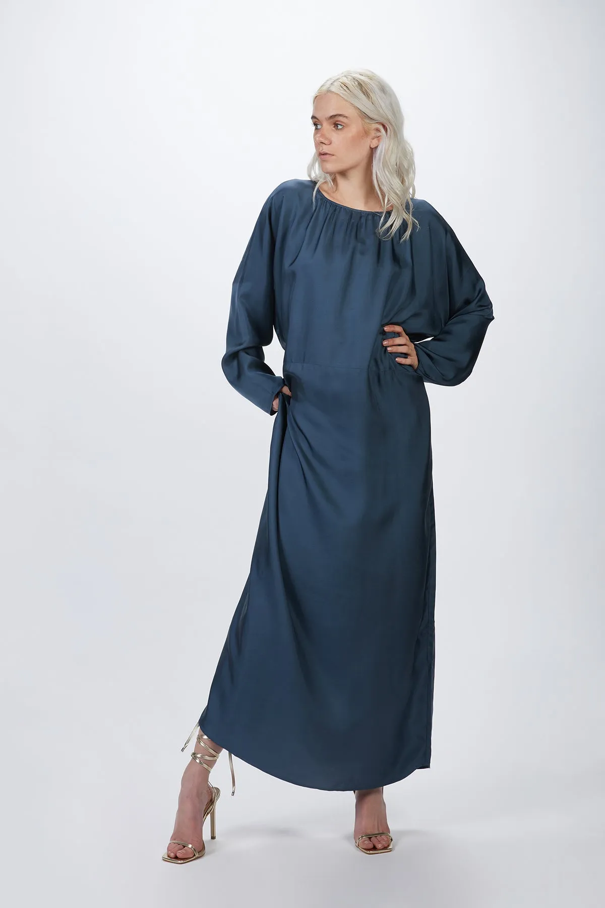 THE RHODES SATIN MAXI DRESS