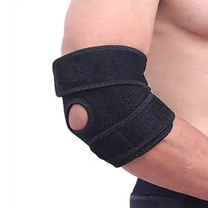 Tima Elbow Support Brace, Adjustable Tennis Elbow Support Brace, Great for Sprained Elbows, Tendonitis, Arthritis, Basketball, Baseball, Golfer's Elbow Provides Support & Ease Pains (Black)