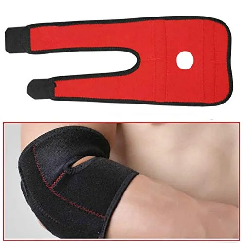 Tima Elbow Support Brace, Adjustable Tennis Elbow Support Brace, Great for Sprained Elbows, Tendonitis, Arthritis, Basketball, Baseball, Golfer's Elbow Provides Support & Ease Pains (Black)