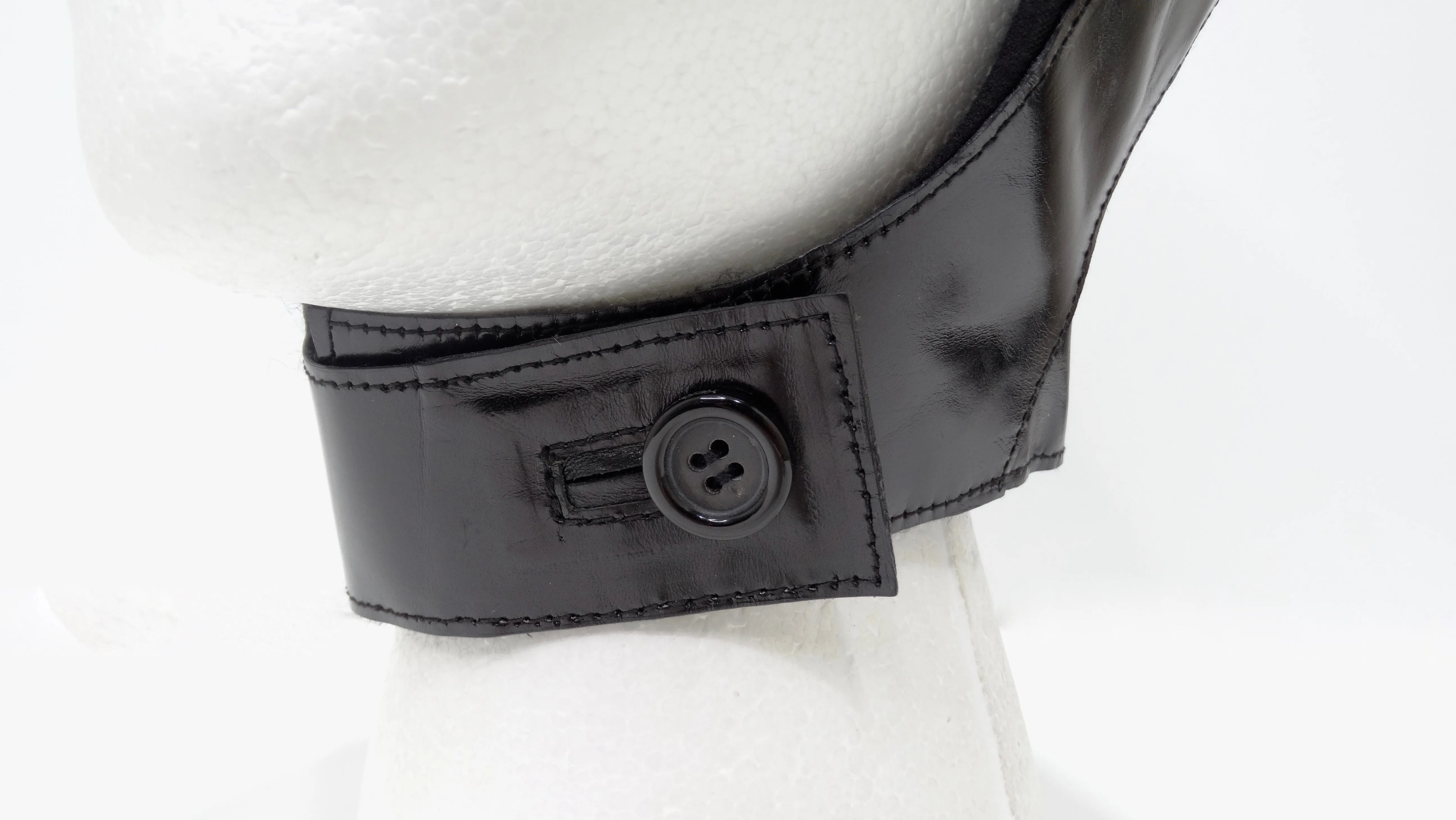 Tom Ford for YSL Black Leather Flight Cap