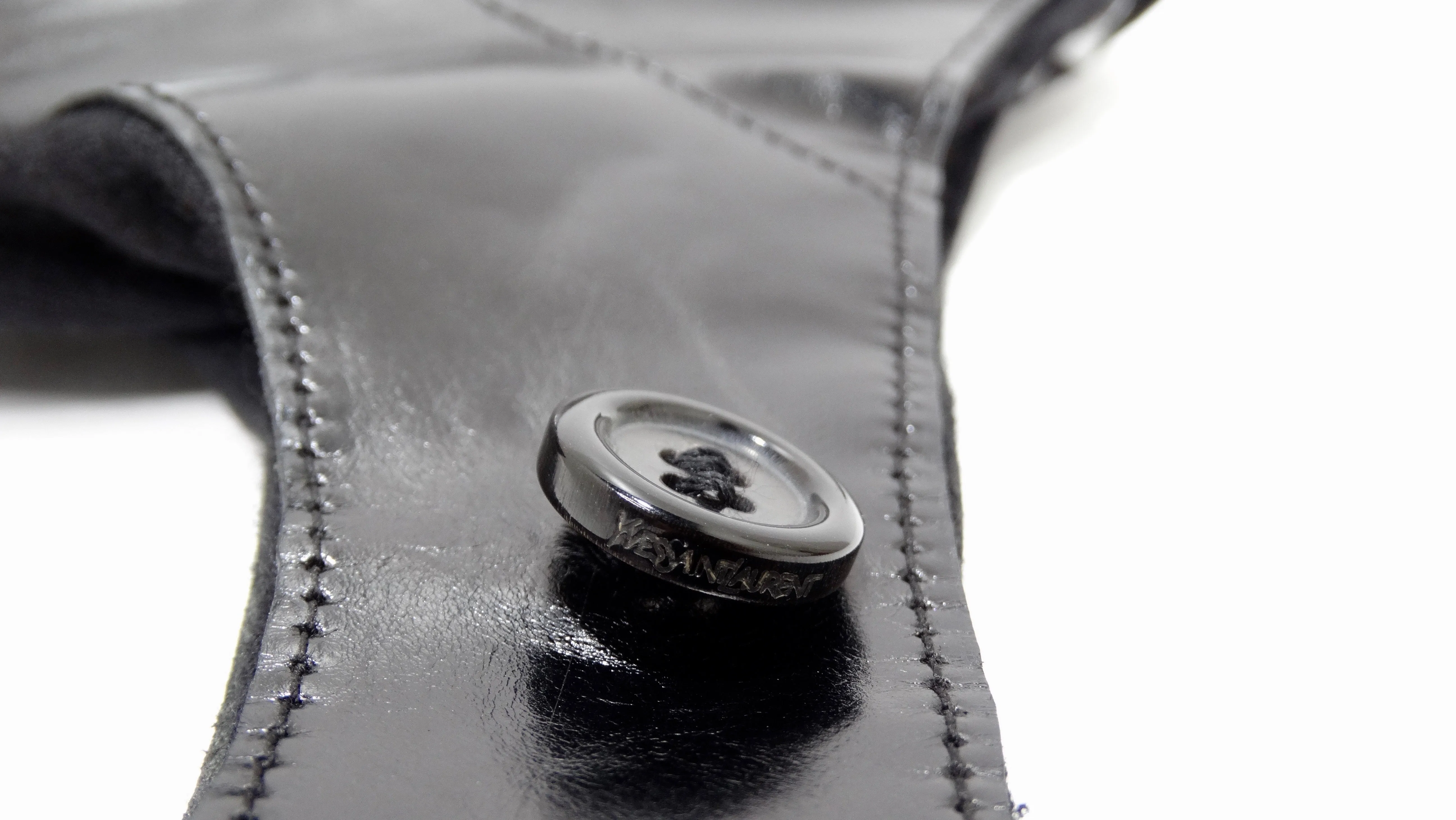 Tom Ford for YSL Black Leather Flight Cap
