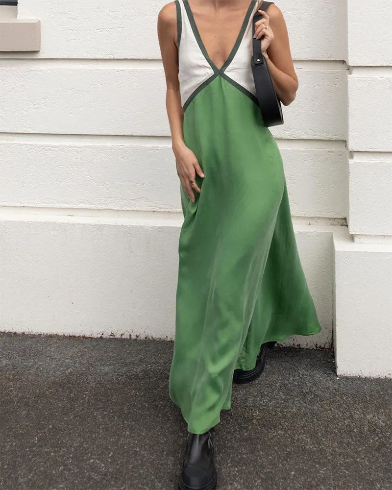 Two-Tone Maxi Dress | Flowy & Elegant | Boho Chic