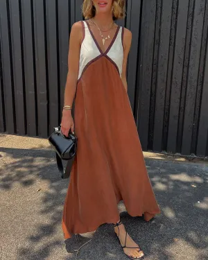 Two-Tone Maxi Dress | Flowy & Elegant | Boho Chic