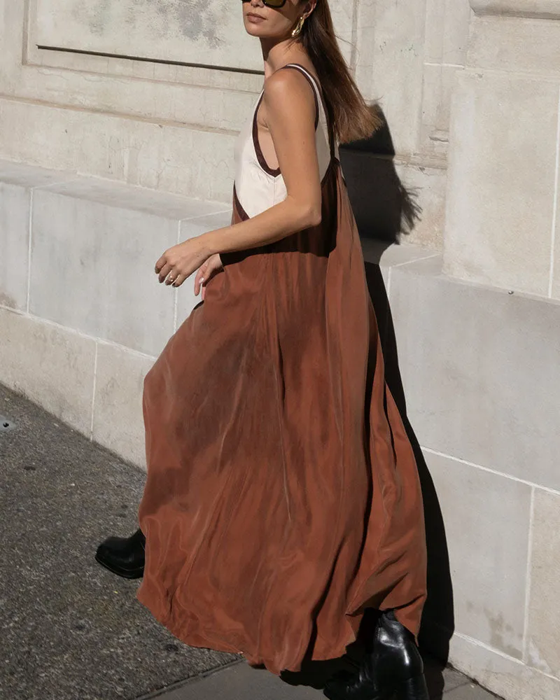 Two-Tone Maxi Dress | Flowy & Elegant | Boho Chic