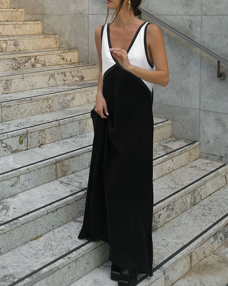 Two-Tone Maxi Dress | Flowy & Elegant | Boho Chic