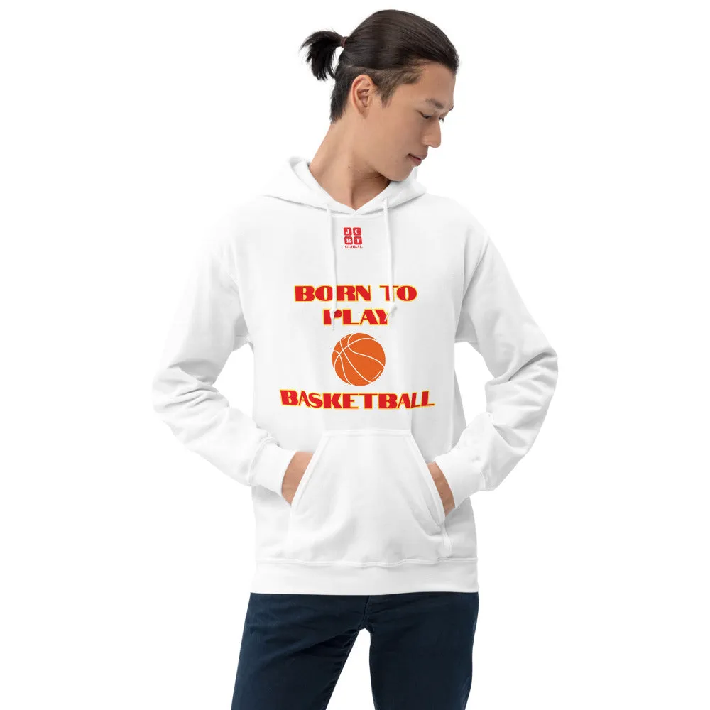 Unisex Hoodie "1041-0031 Born To Play Basketball (Red Logo)"