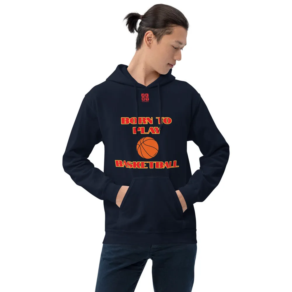 Unisex Hoodie "1041-0031 Born To Play Basketball (Red Logo)"