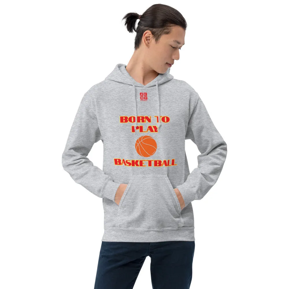 Unisex Hoodie "1041-0031 Born To Play Basketball (Red Logo)"
