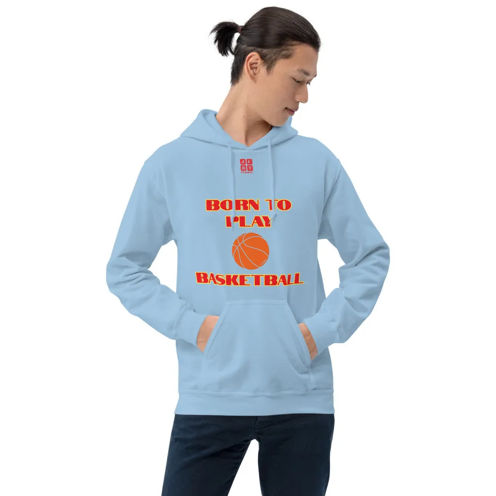 Unisex Hoodie "1041-0031 Born To Play Basketball (Red Logo)"
