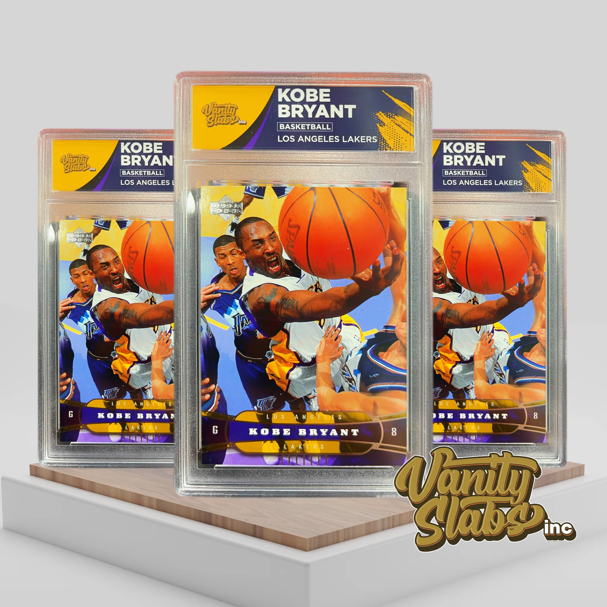 Vanity Slabs 10 Pack Bundle Includes Random Mystery Card for Baseball Football Hockey Basketball Cards