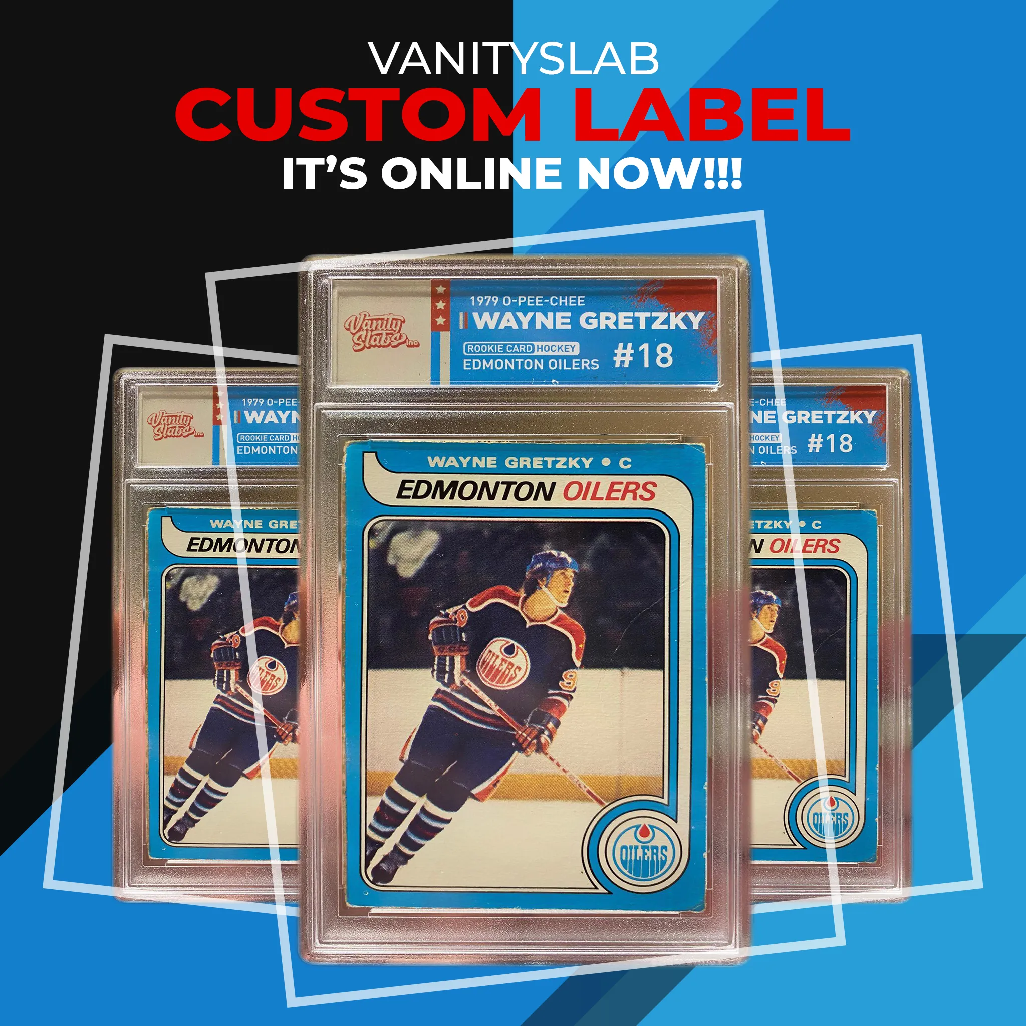 Vanity Slabs 10 Pack Bundle Includes Random Mystery Card for Baseball Football Hockey Basketball Cards