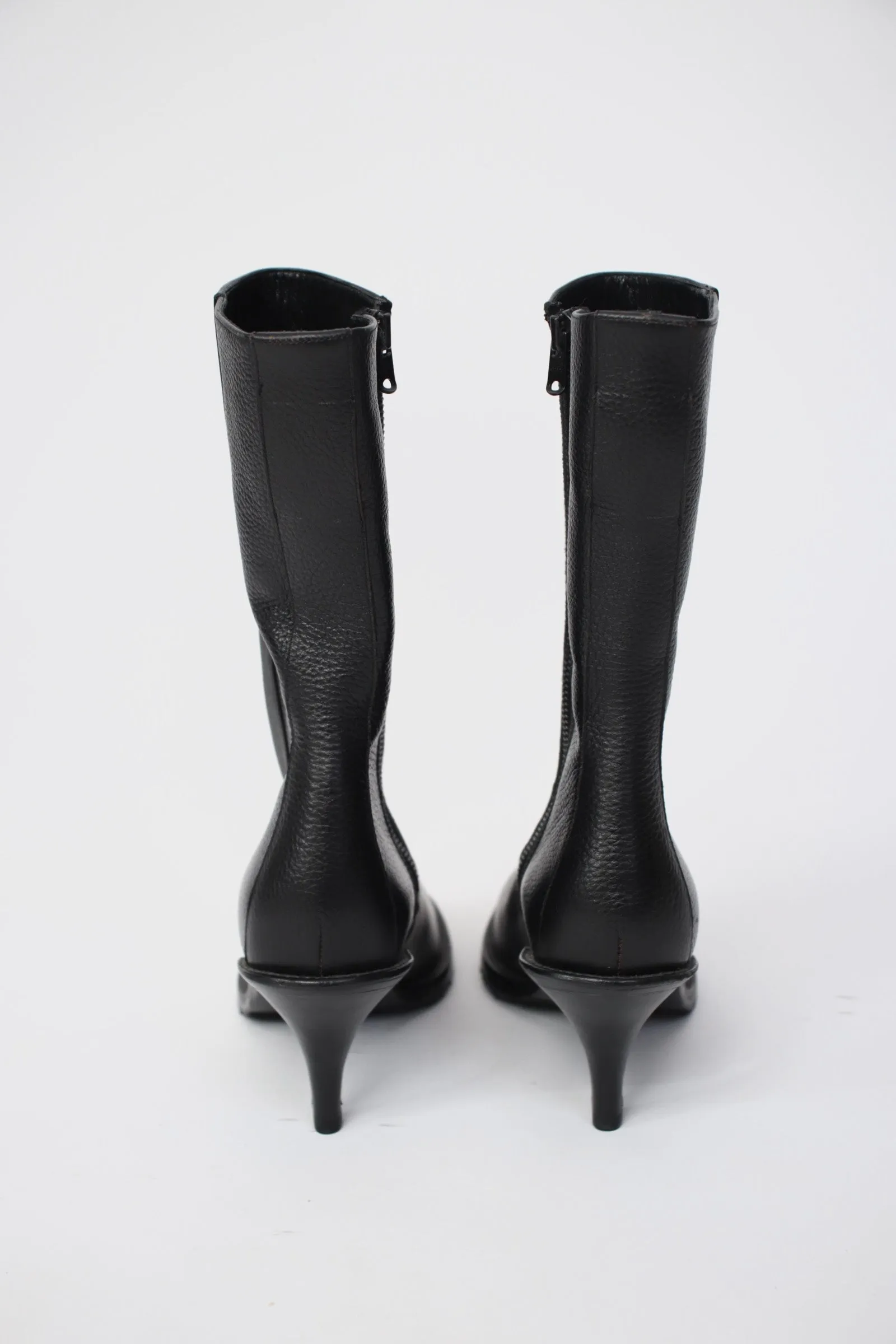 Veronique Branquinho Leather Mid-Calf Boots*