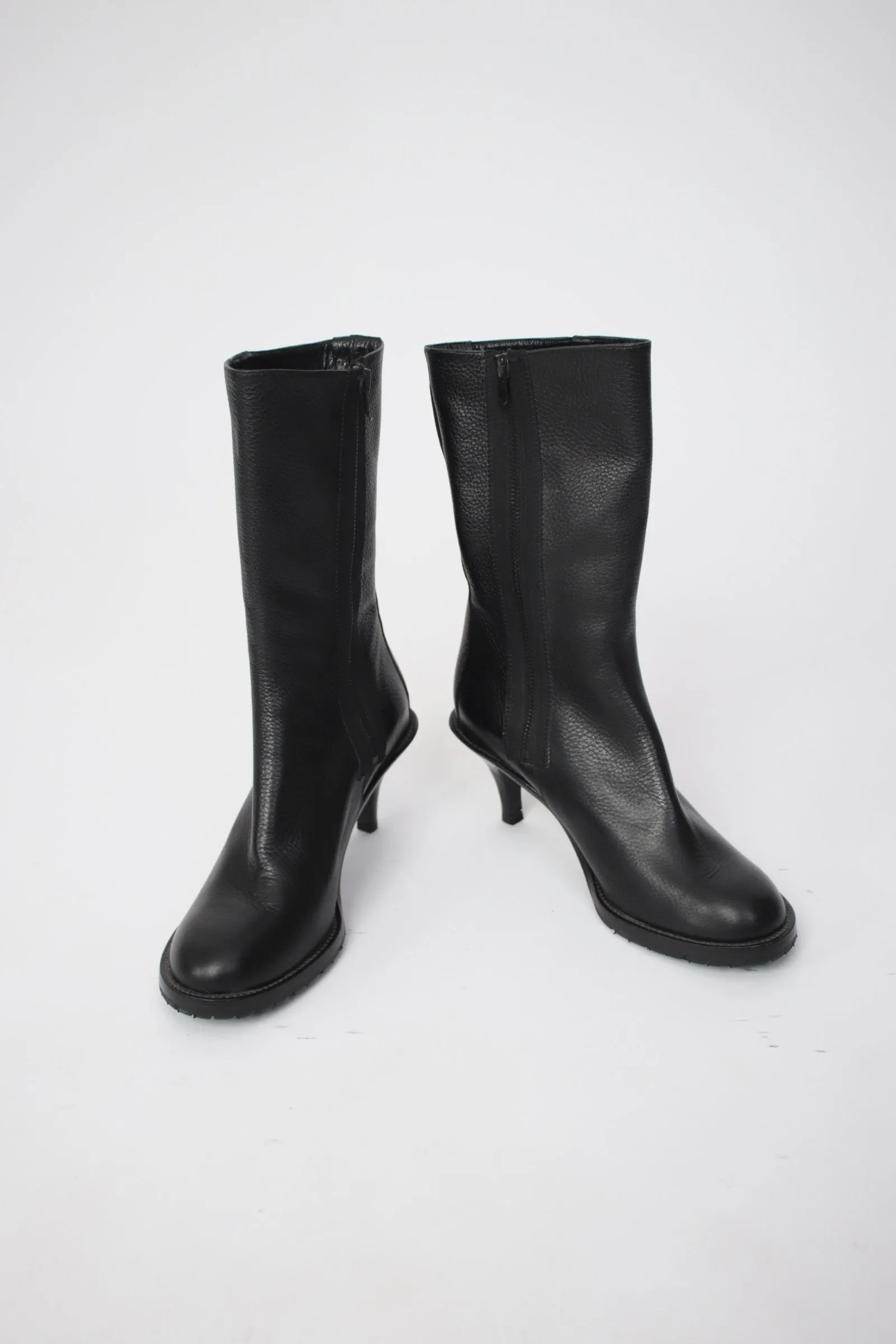Veronique Branquinho Leather Mid-Calf Boots*