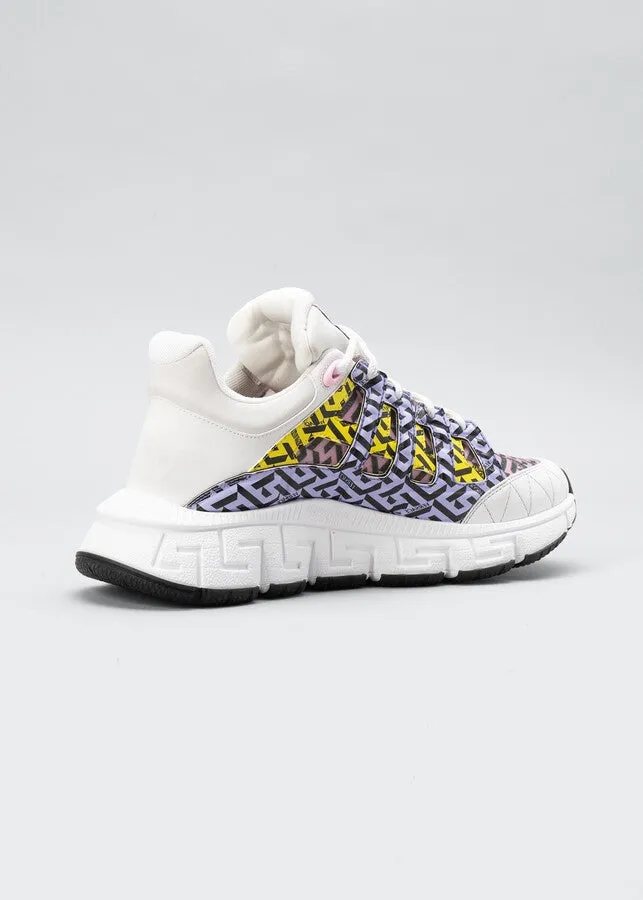 Versace Women's Trigreca Colorblock Logo Lace Up Runner Sneakers