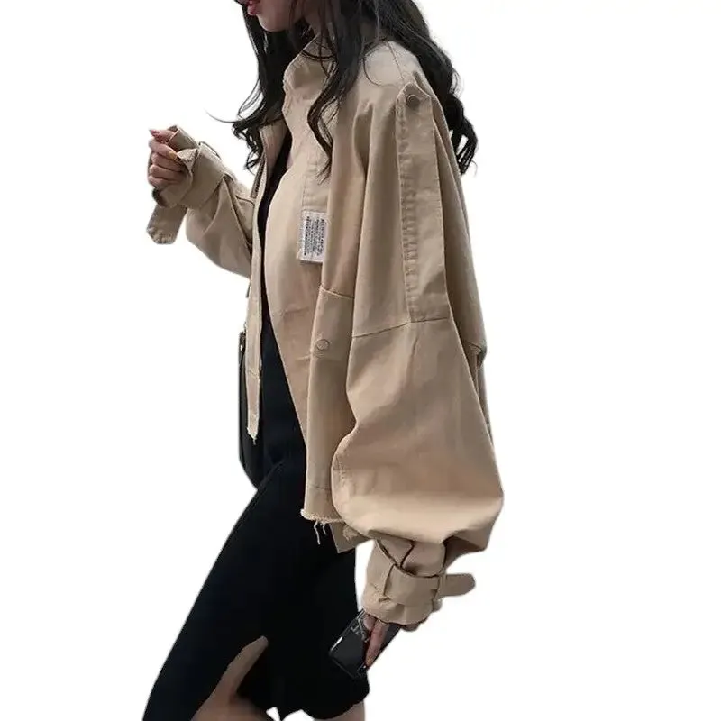 Veste militaire kaki femme