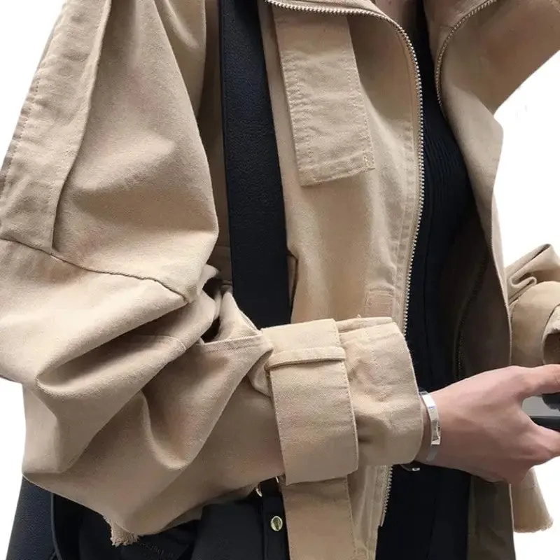 Veste militaire kaki femme