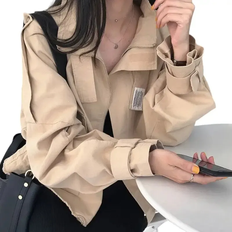 Veste militaire kaki femme