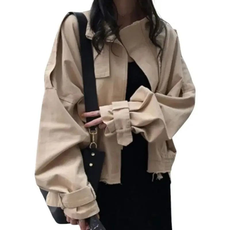 Veste militaire kaki femme