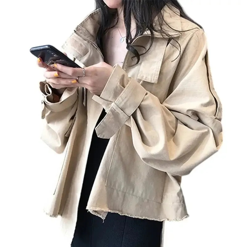 Veste militaire kaki femme