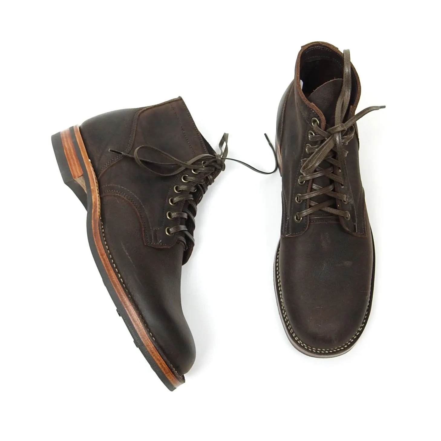 Viberg Brown Leather Boots Size 7.5