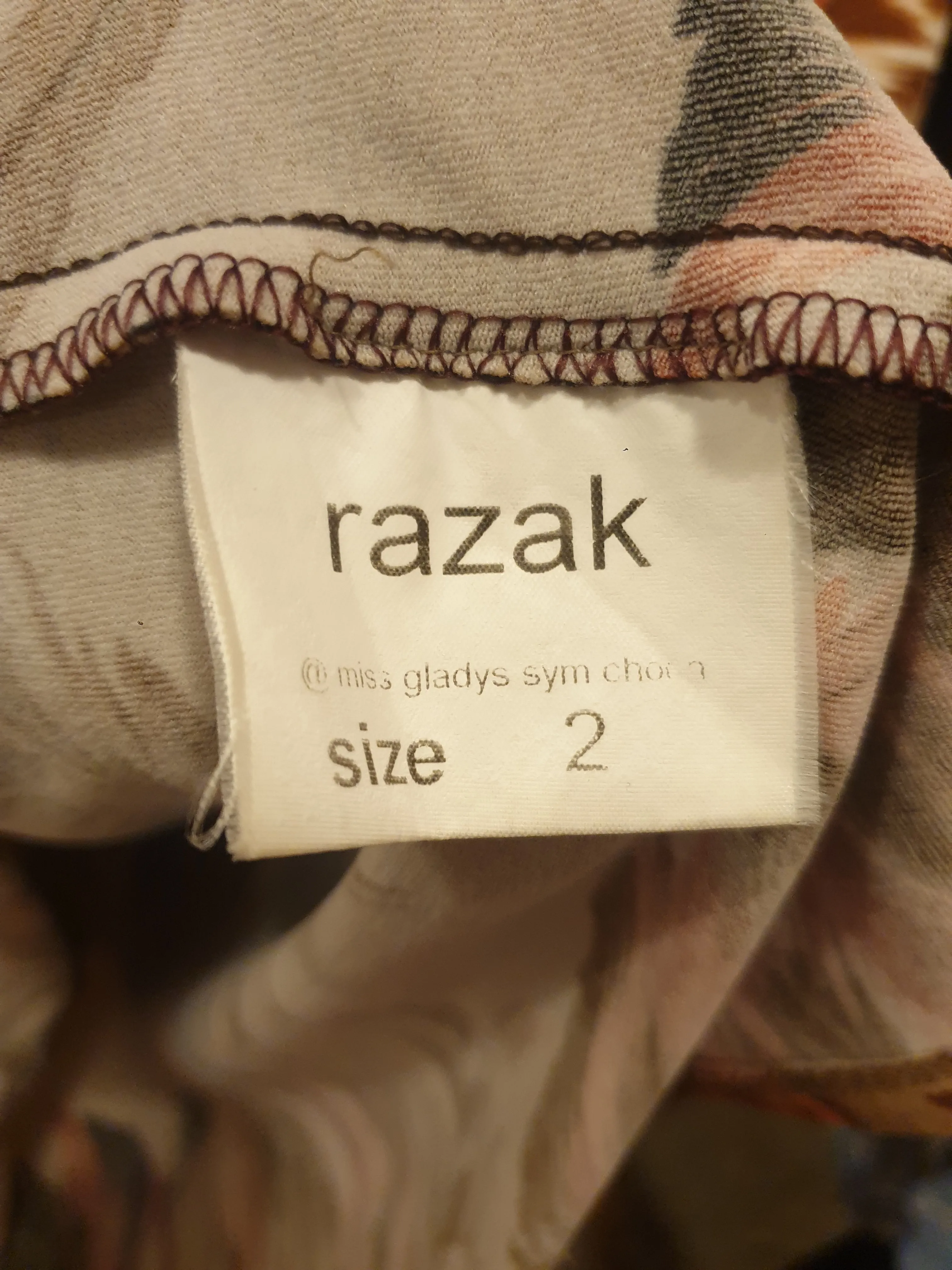Vintage Razak autumnal pencil skirt size 8