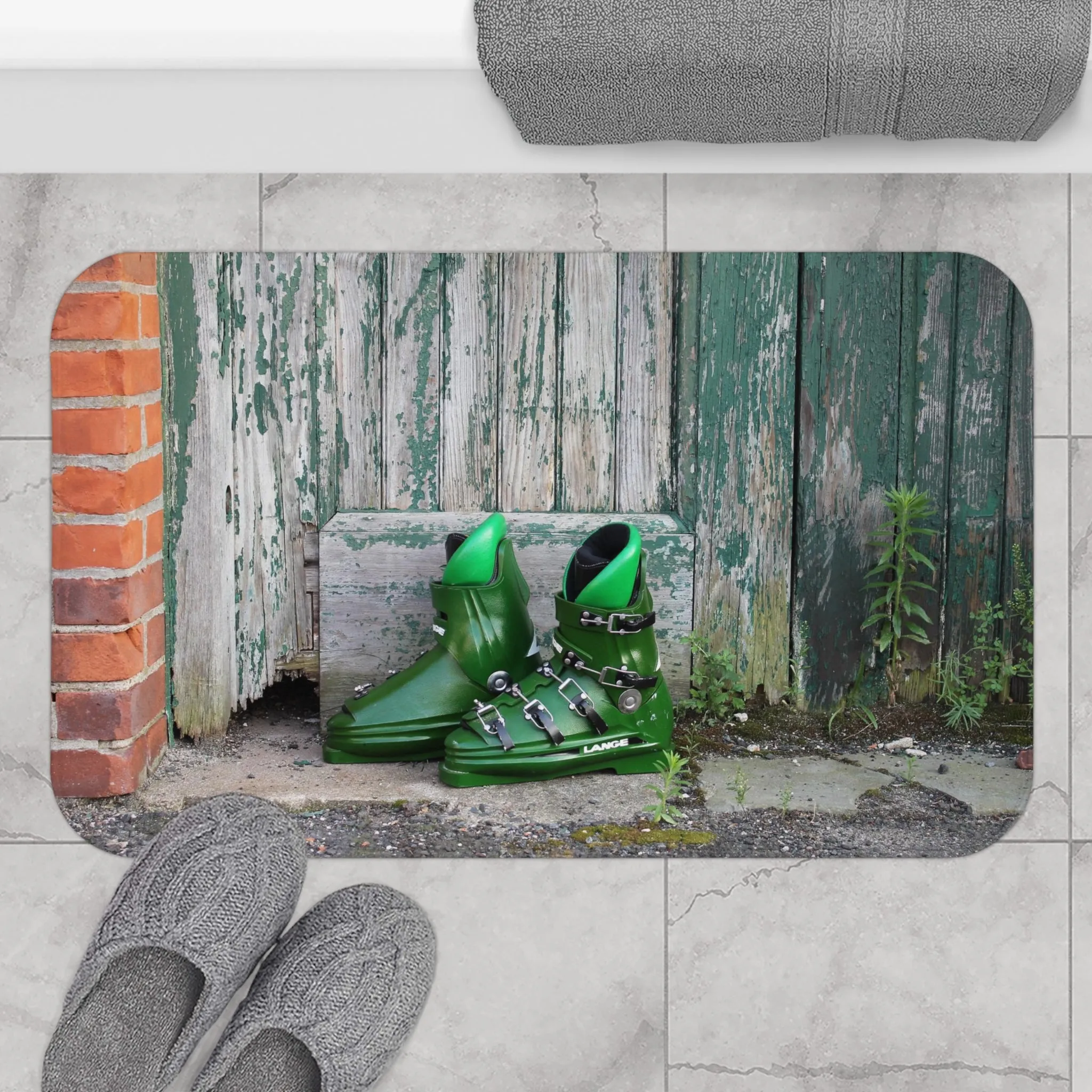Vintage Ski Boots - Bath Mat