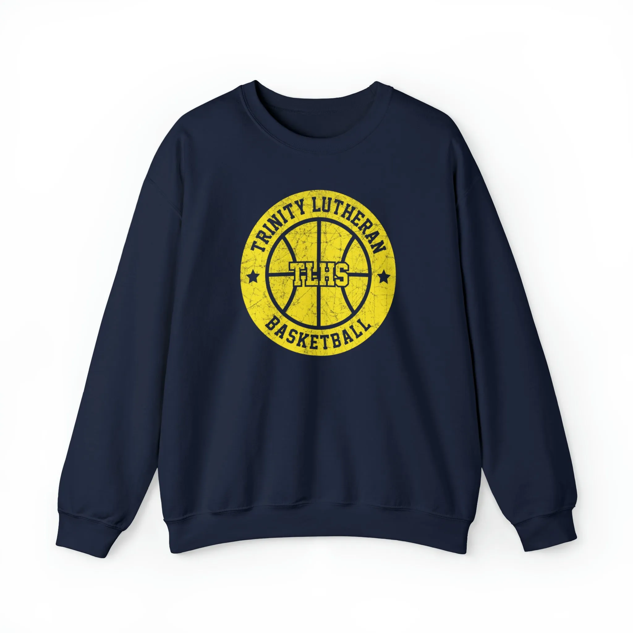 Vintage Trinity Lutheran Basketball Unisex Heavy Blend™ Crewneck Sweatshirt