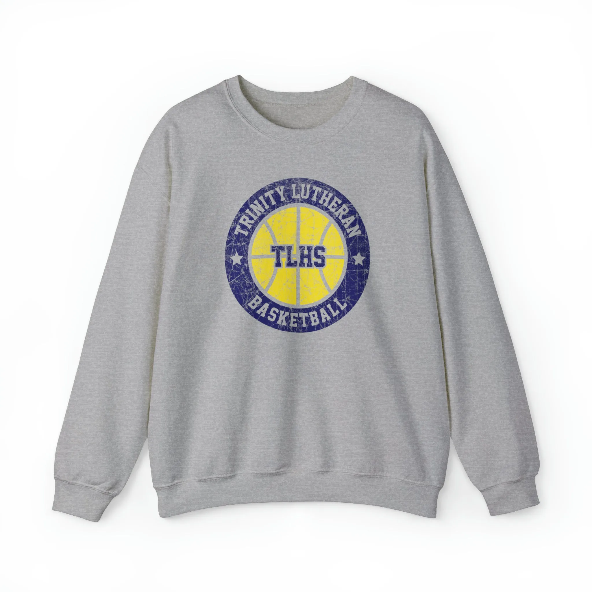 Vintage Trinity Lutheran Basketball Unisex Heavy Blend™ Crewneck Sweatshirt