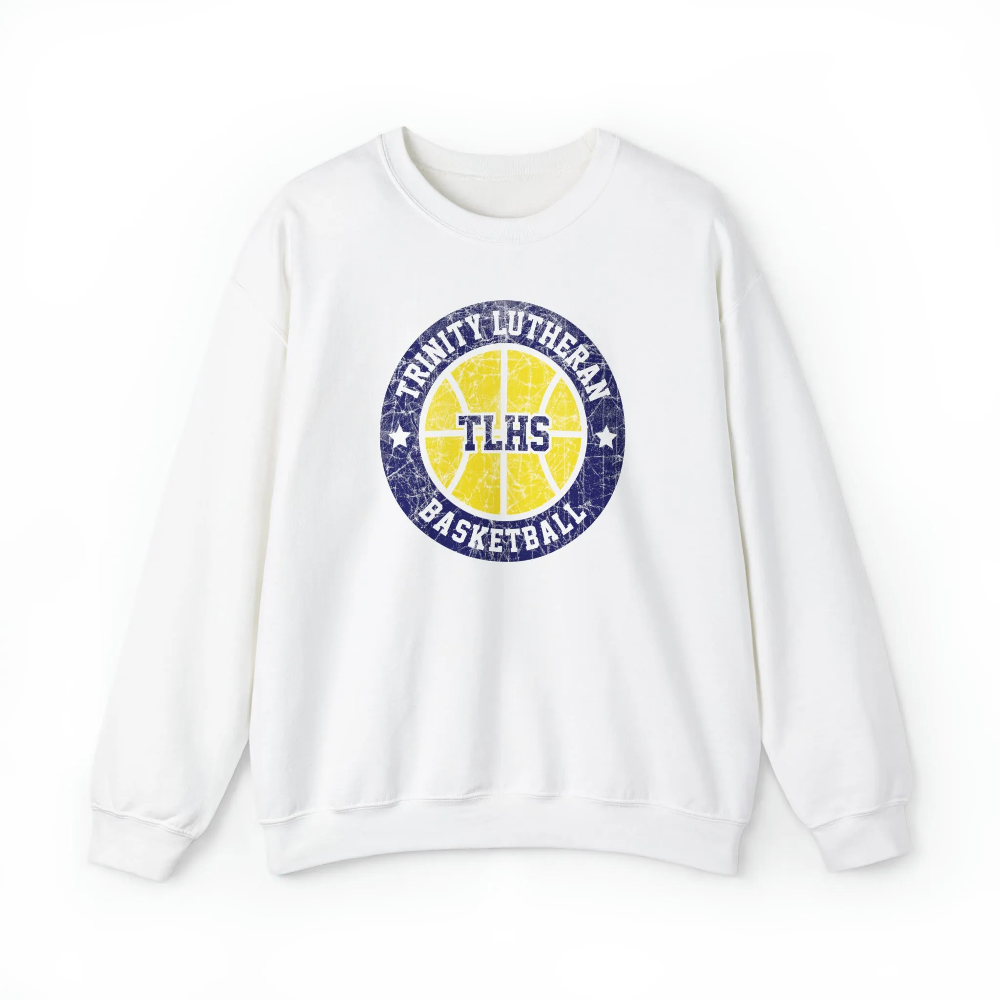 Vintage Trinity Lutheran Basketball Unisex Heavy Blend™ Crewneck Sweatshirt