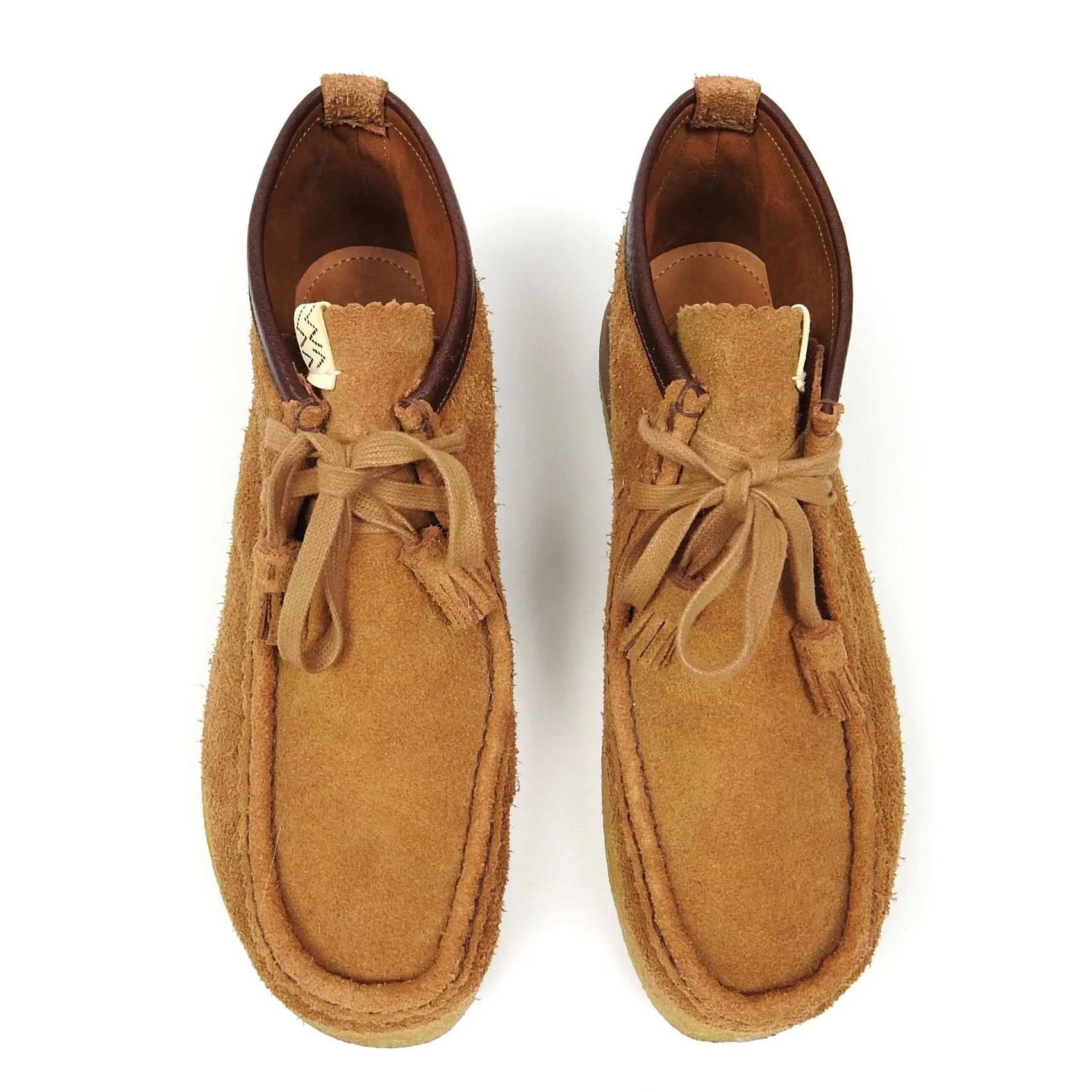 Visvim Beuys Trekker Folk Leather Trimmed Suede Boots Size US11