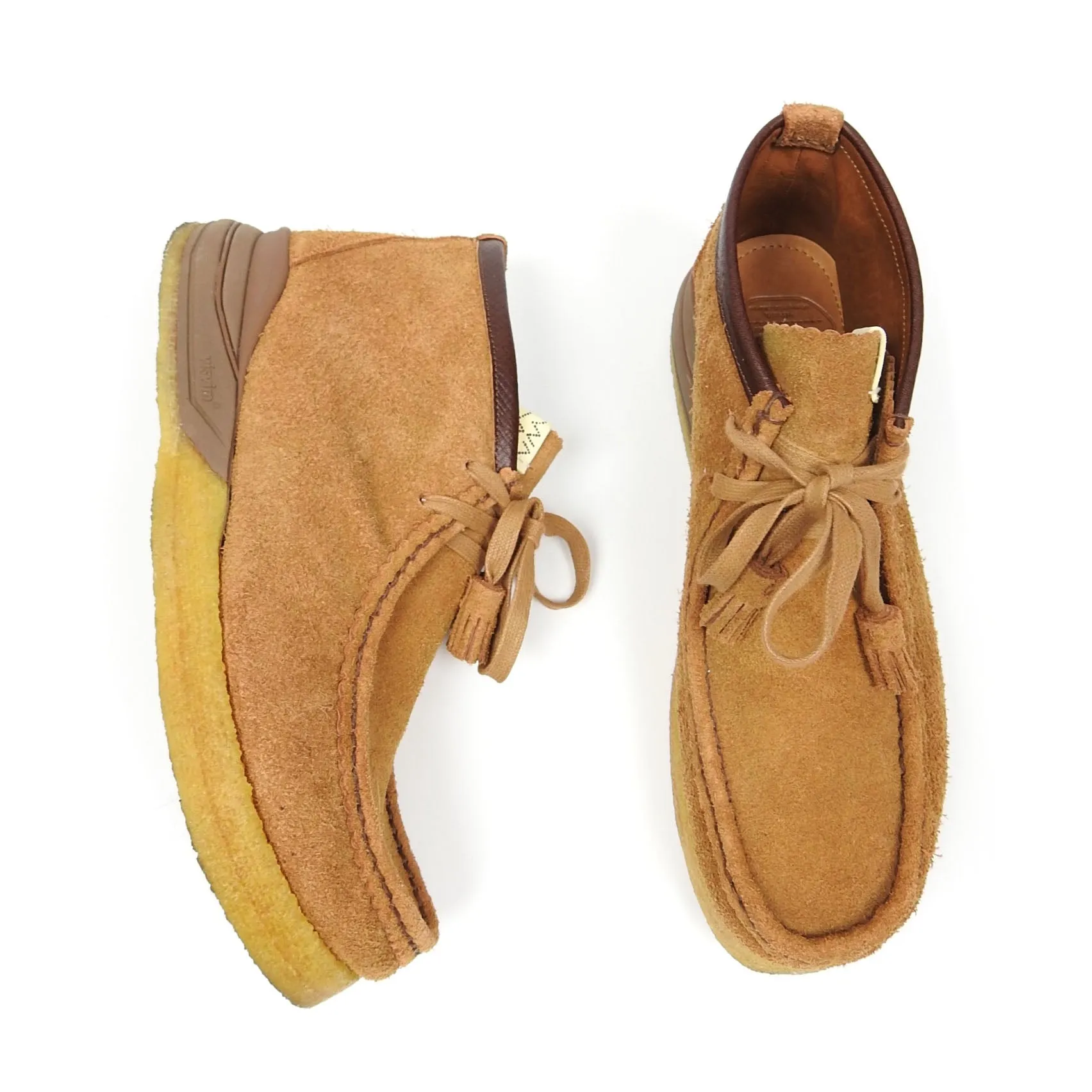 Visvim Beuys Trekker Folk Leather Trimmed Suede Boots Size US11