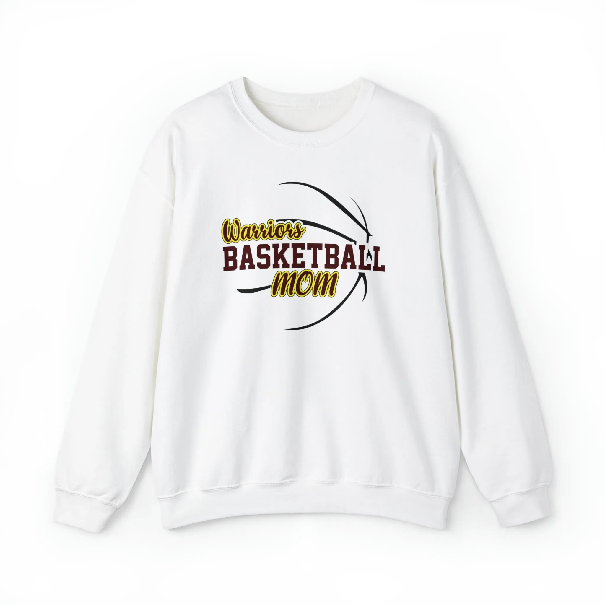 Warriors Basketball Mom Unisex Heavy Blend™ Crewneck Sweatshirt