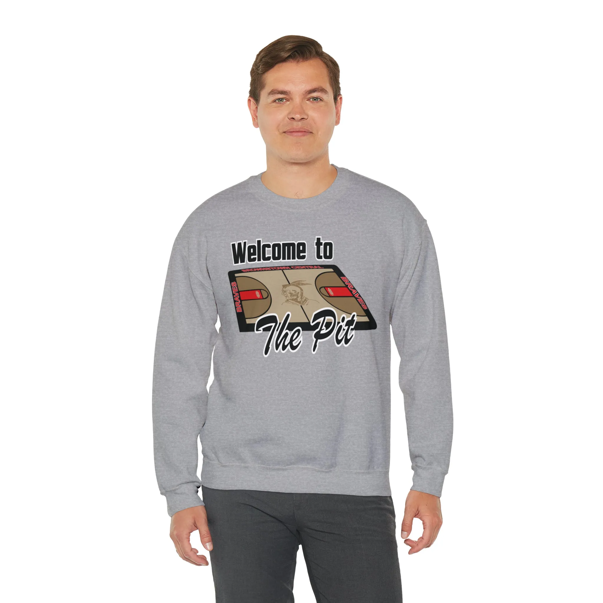 Welcome to The Pit Basketball Unisex Heavy Blend™ Crewneck Sweatshirt