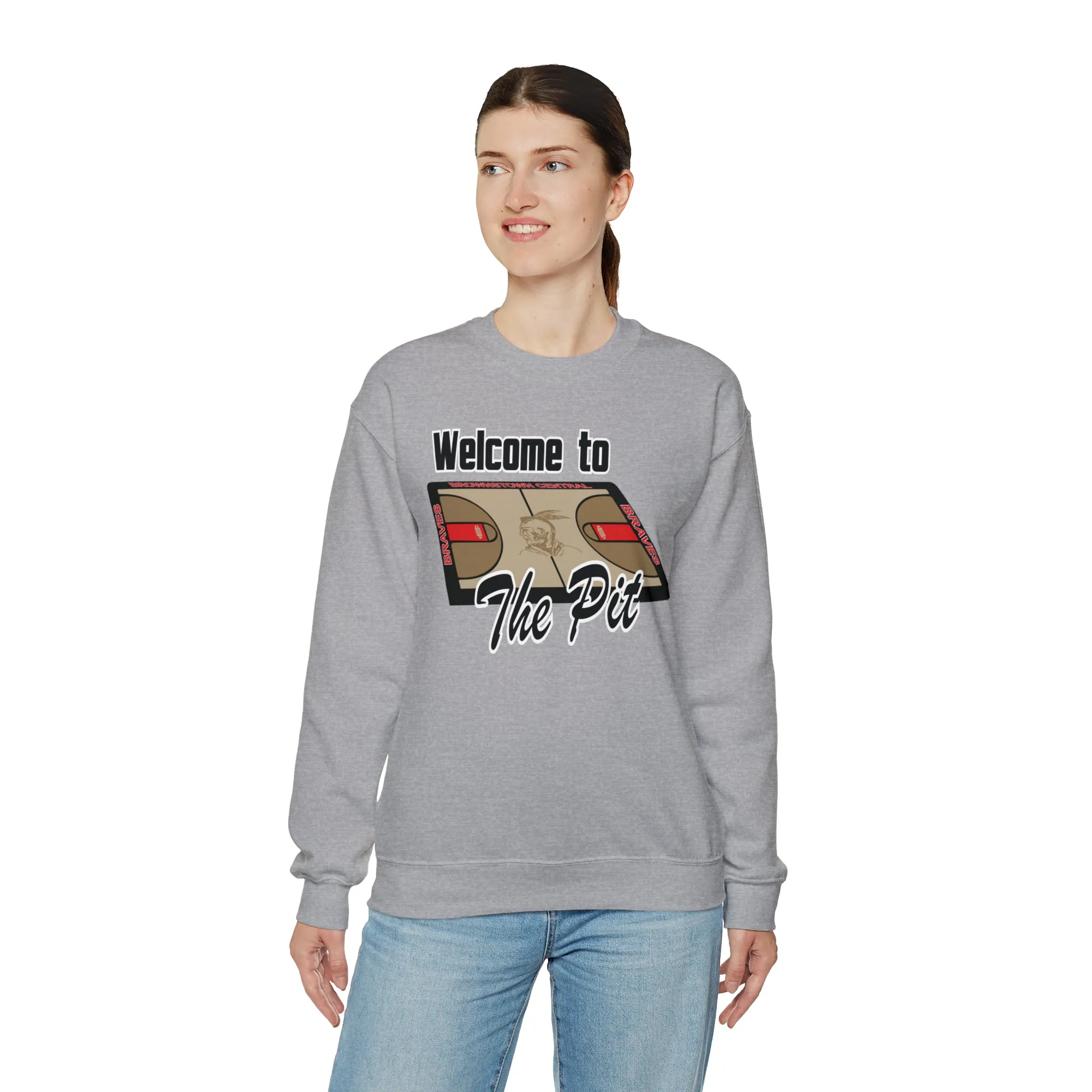 Welcome to The Pit Basketball Unisex Heavy Blend™ Crewneck Sweatshirt