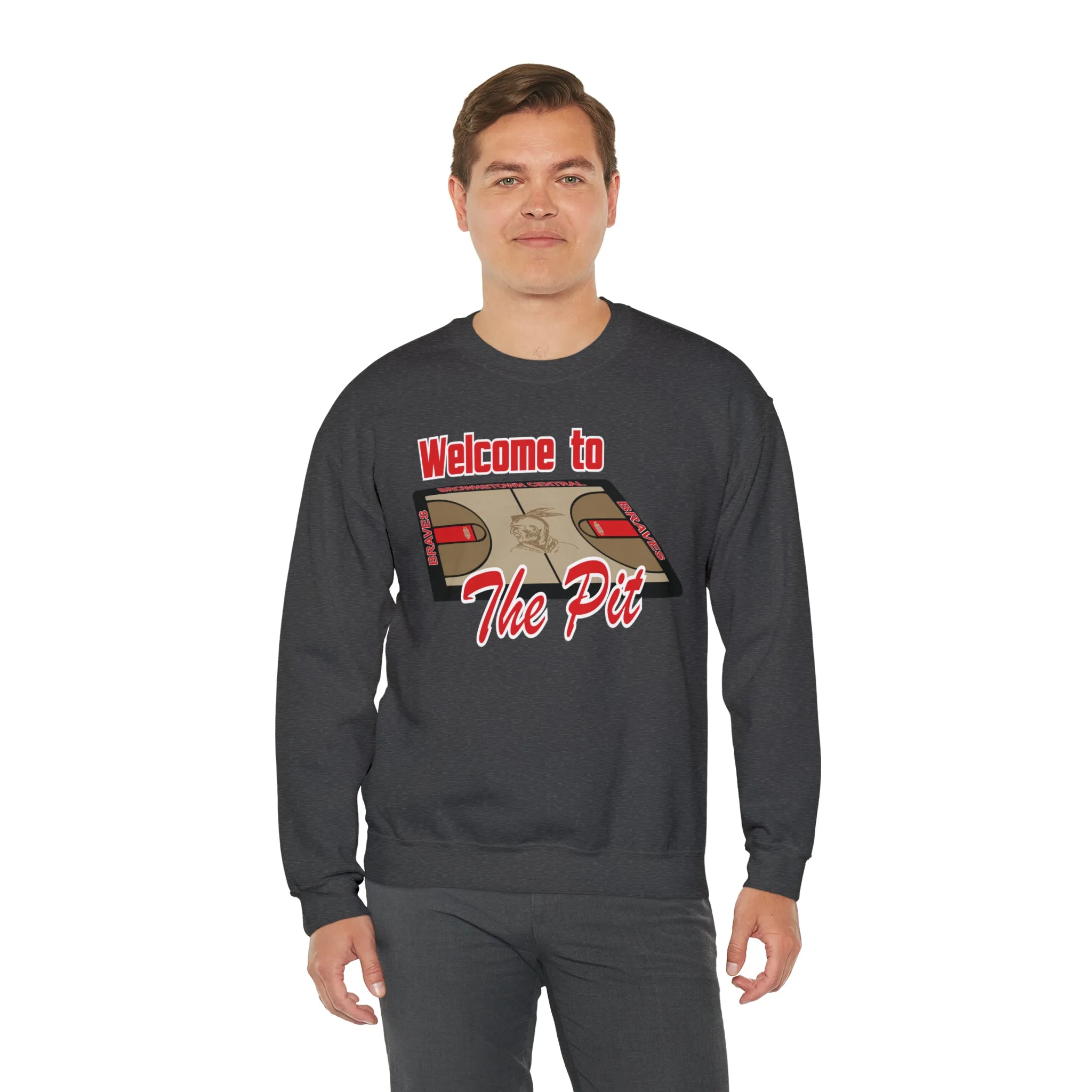 Welcome to The Pit Basketball Unisex Heavy Blend™ Crewneck Sweatshirt