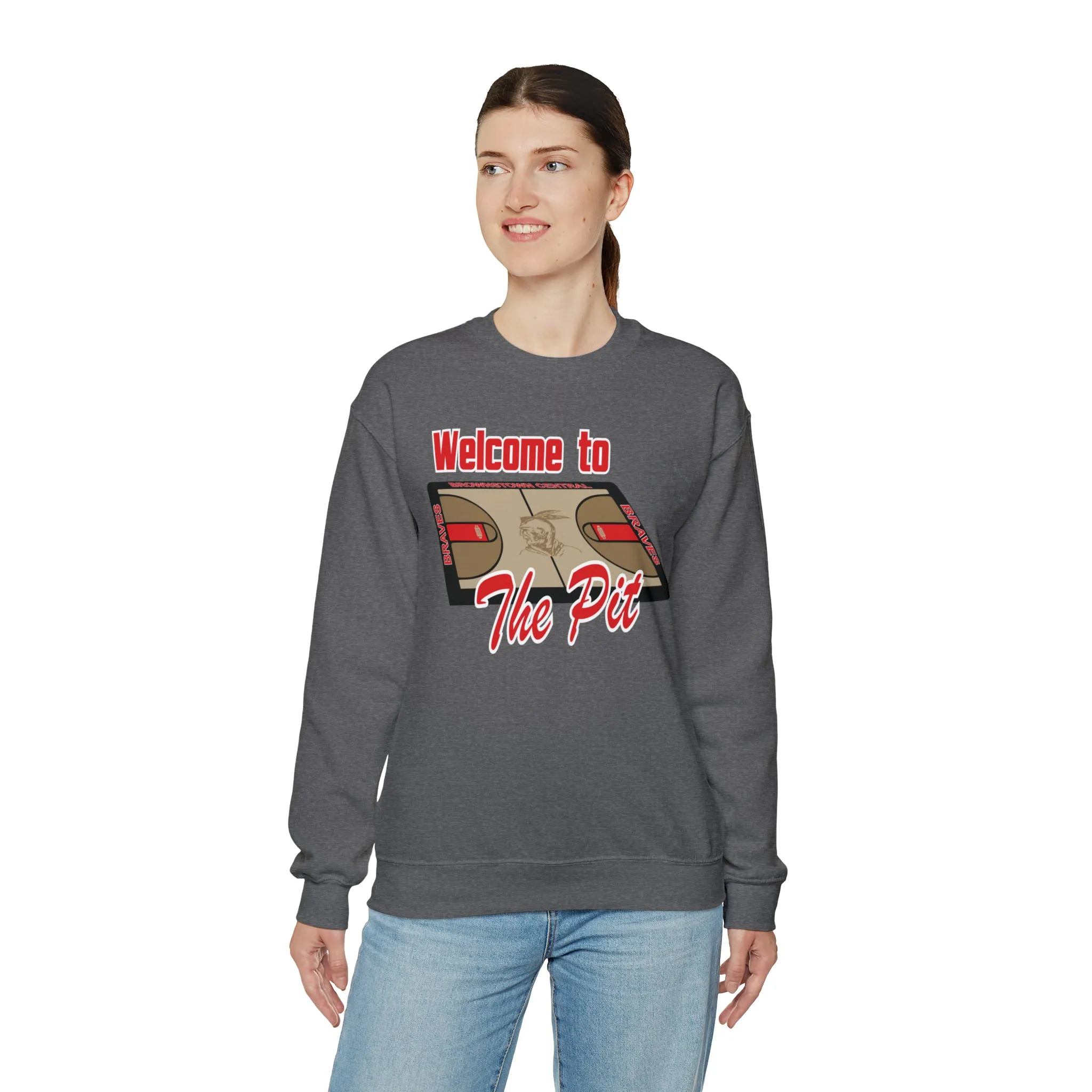Welcome to The Pit Basketball Unisex Heavy Blend™ Crewneck Sweatshirt
