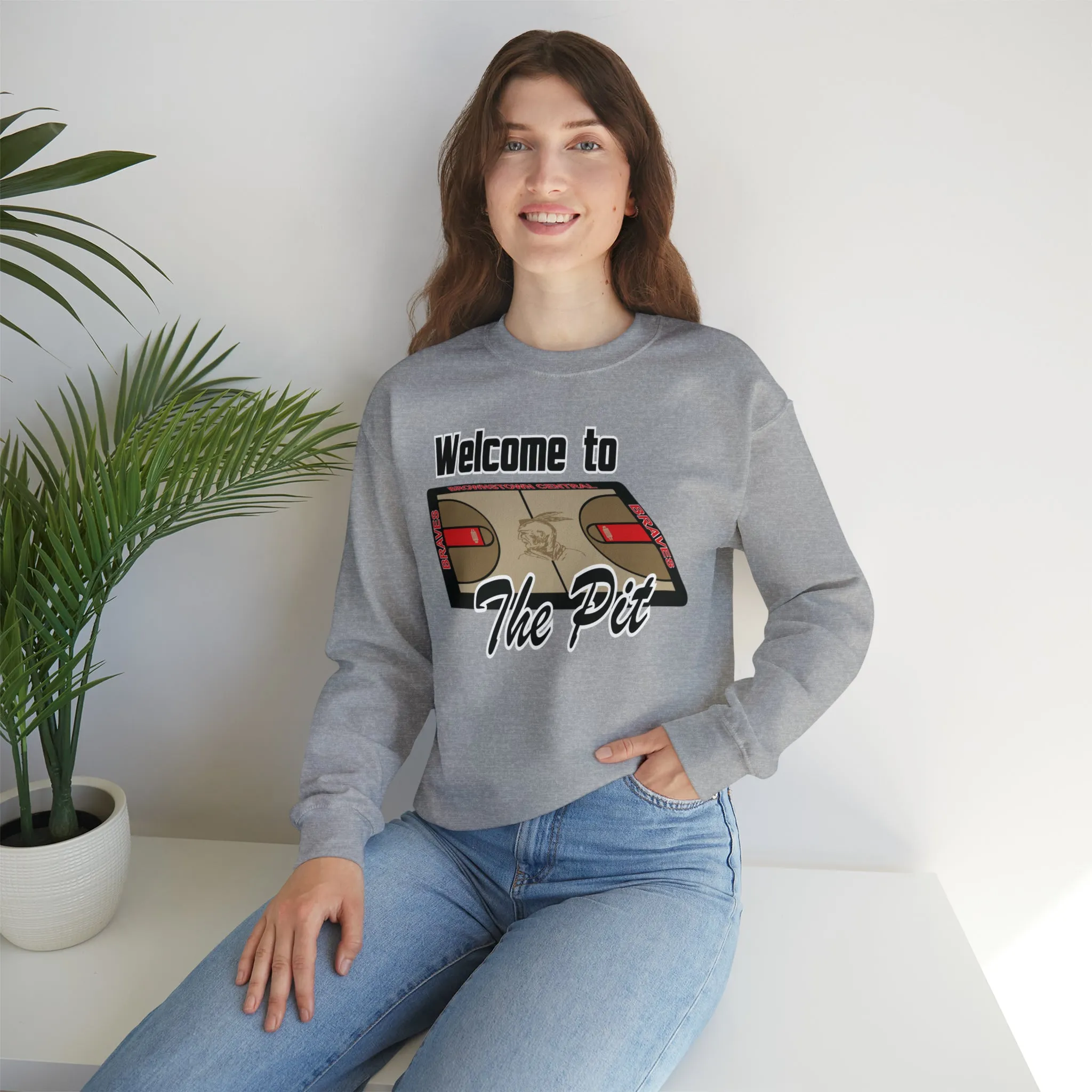 Welcome to The Pit Basketball Unisex Heavy Blend™ Crewneck Sweatshirt