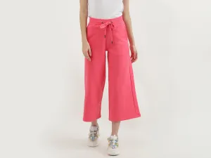Women Solid Wide Leg Culottes