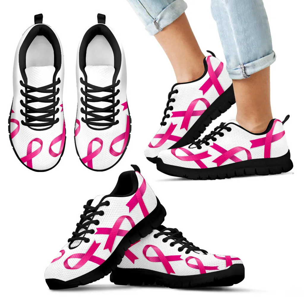Women's Bold Pink Ribbons Sneakers