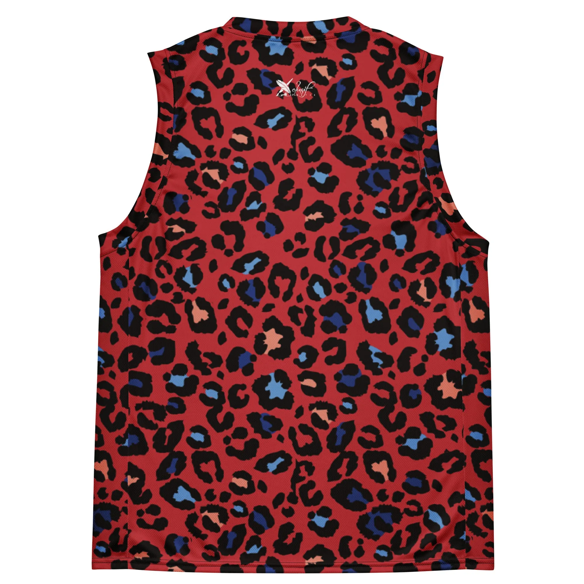 XCLUSIF POETIX RED LEOPARD unisex basketball jersey