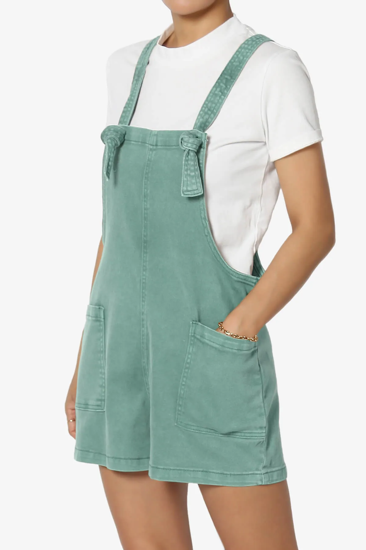 Ziggy Washed Denim Short Overall