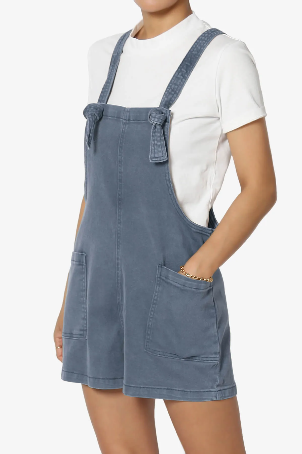 Ziggy Washed Denim Short Overall