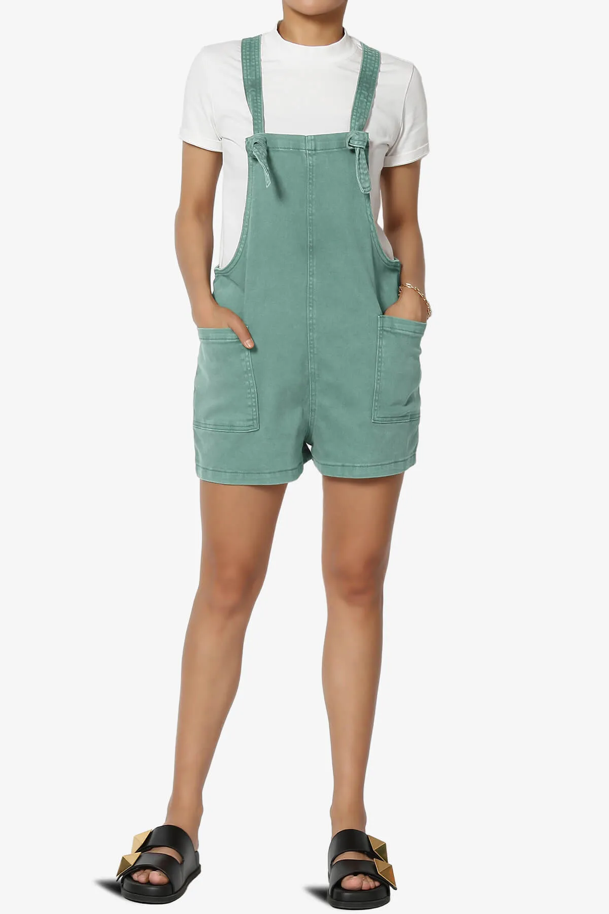 Ziggy Washed Denim Short Overall