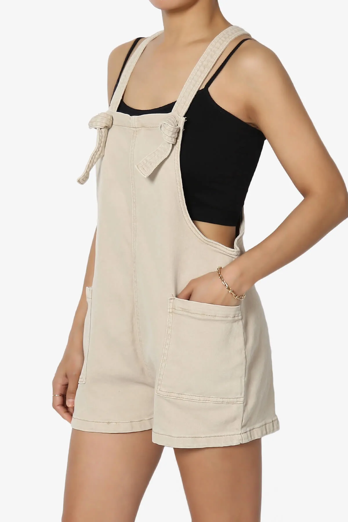 Ziggy Washed Denim Short Overall