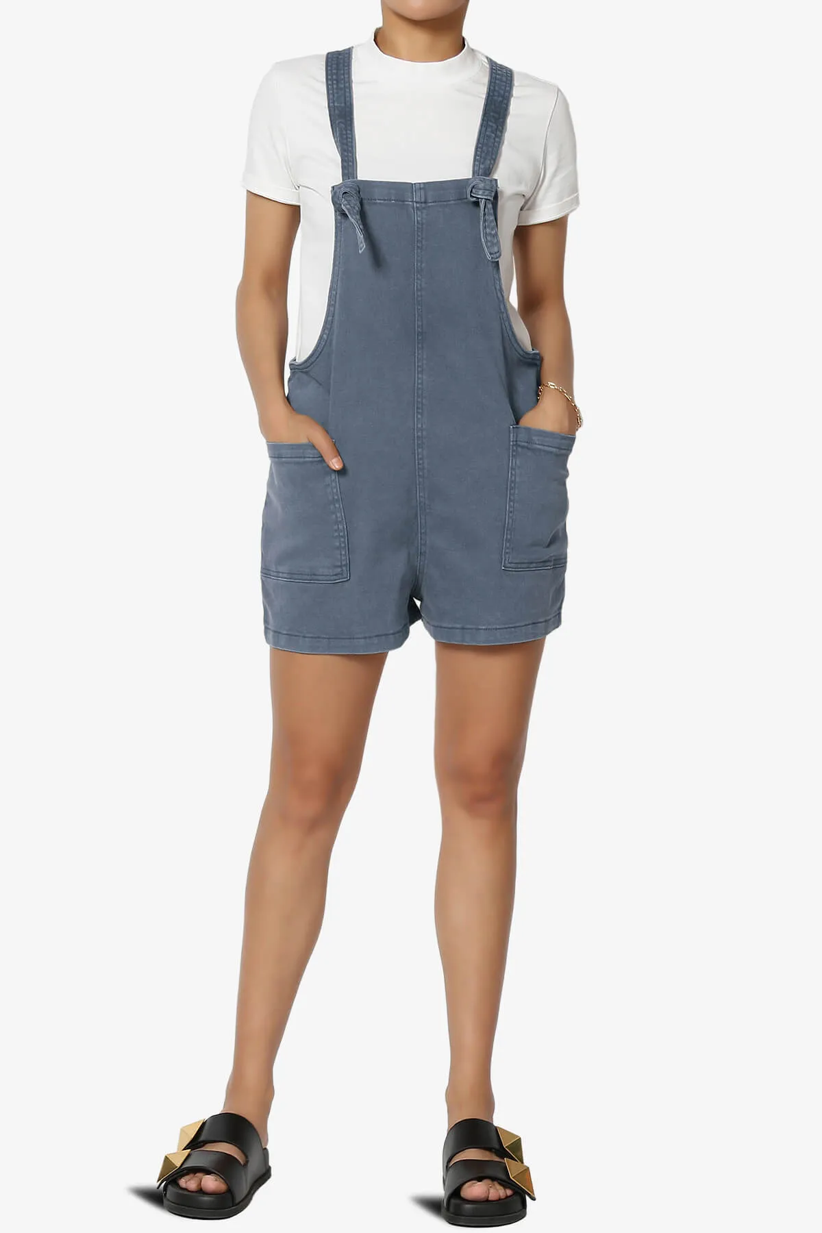 Ziggy Washed Denim Short Overall