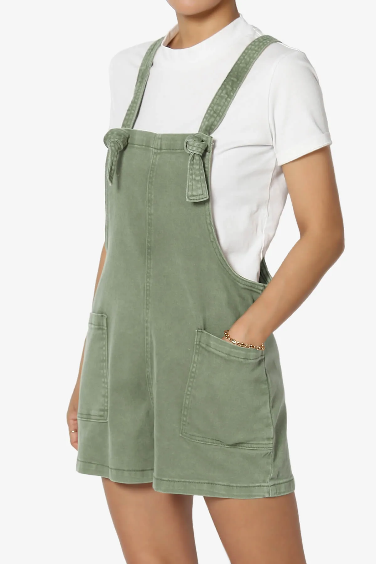 Ziggy Washed Denim Short Overall
