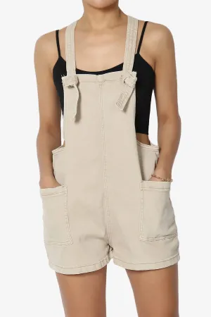 Ziggy Washed Denim Short Overall