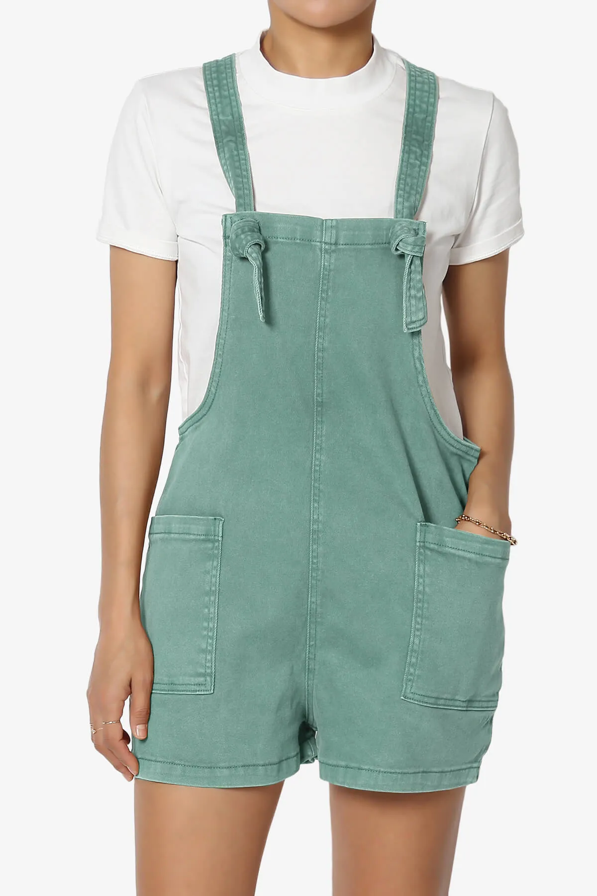 Ziggy Washed Denim Short Overall